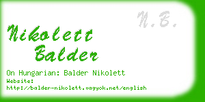 nikolett balder business card